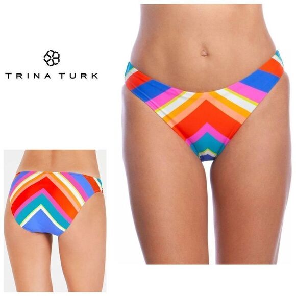 New. Trina Turk stripe bikini bottom. Size 4. Retail $89 - Picture 1 of 10